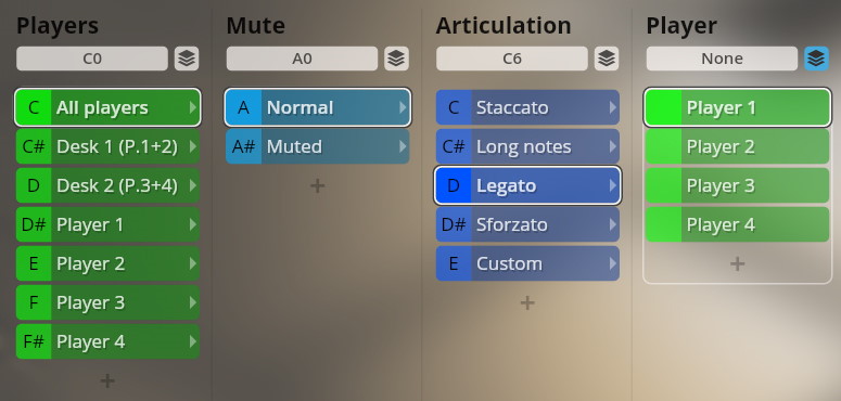 Screenshot of the Vienna Symphonic Library Studio Special Editions 6 Dimension Brass interface showing options for players, mute, articulation, and individual player selection, with Legato articulation highlighted.