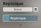 Software interface showing Repinique instrument selection with None and Repinique options, likely for musical percussion samples.