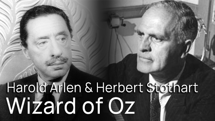Black and white photo of Harold Arlen and Herbert Stothart, composers for The Wizard of Oz.