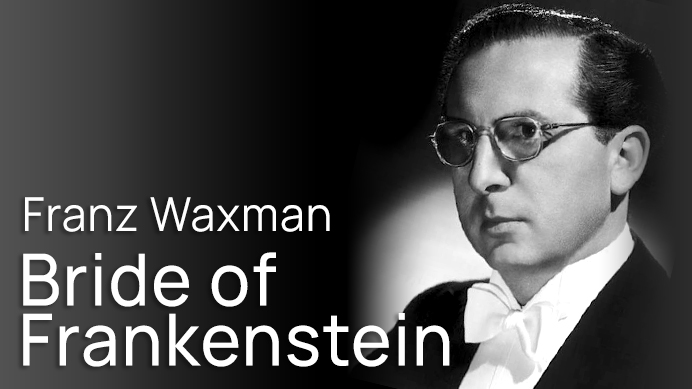 Black and white portrait of Franz Waxman, film score composer for Bride of Frankenstein.