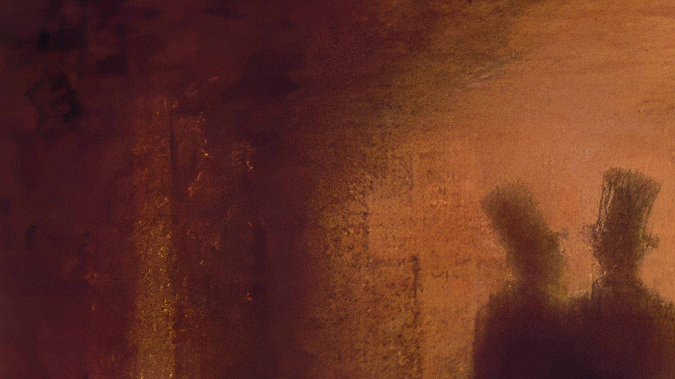 Dark catacomb passage with two looming, ghostly figures in top hats, evoking a macabre or deathly atmosphere.