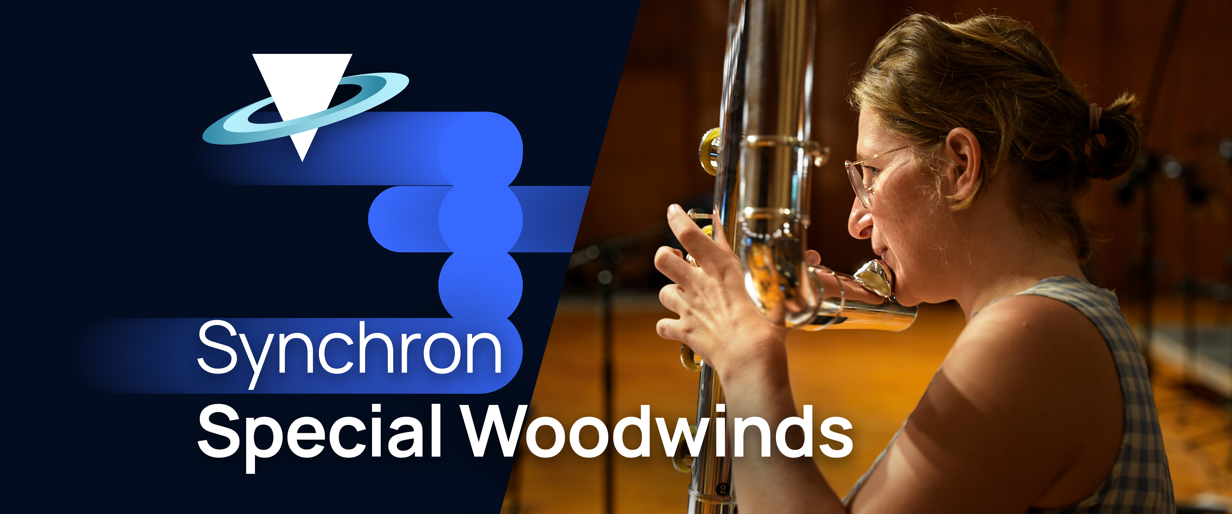 Musician playing a contrabassoon from the Synchron Special Woodwinds virtual instrument library.