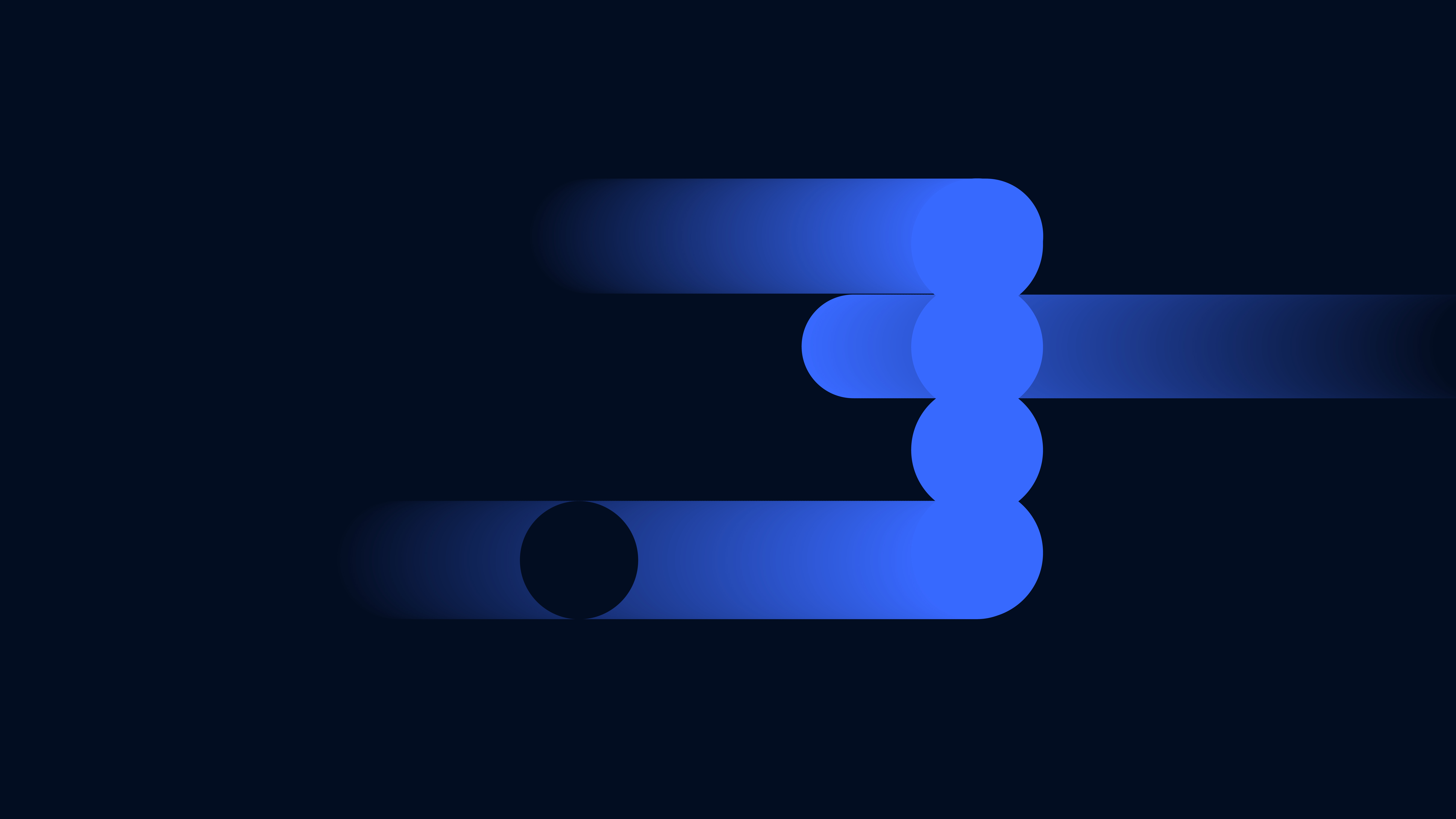 Abstract blue shapes, including circles and horizontal bars, against a dark background, representing the Synchron Special Woodwinds series.