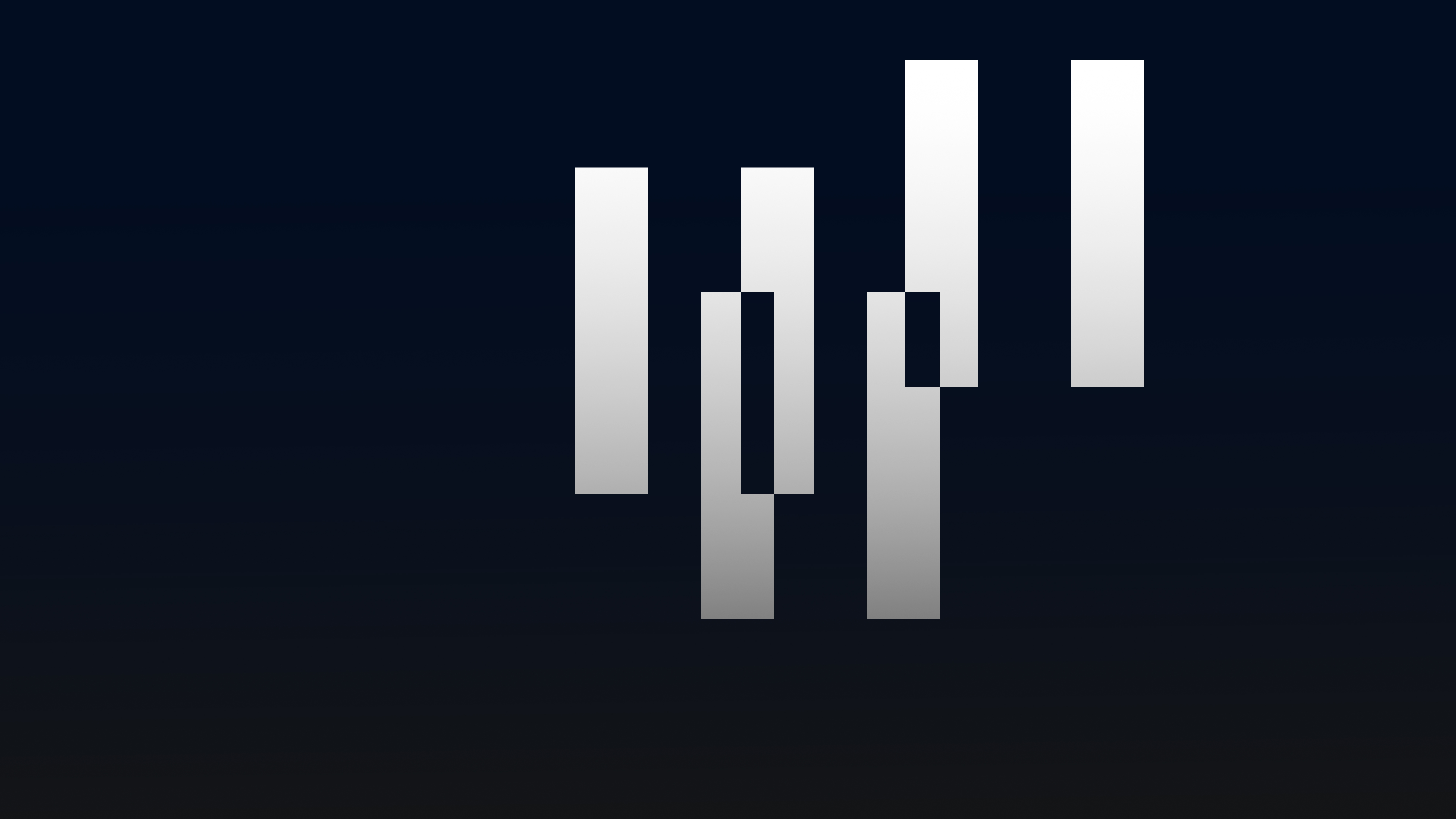 Equalizer bars representing ambient recording sound levels, a visual metaphor for the Synchron Yamaha CFX piano's audio quality.